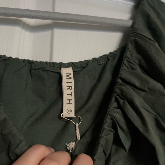 NWT, Elegant Green Ruffled Women's Top - Mirth Pondicherry Top - Picture 4 of 7